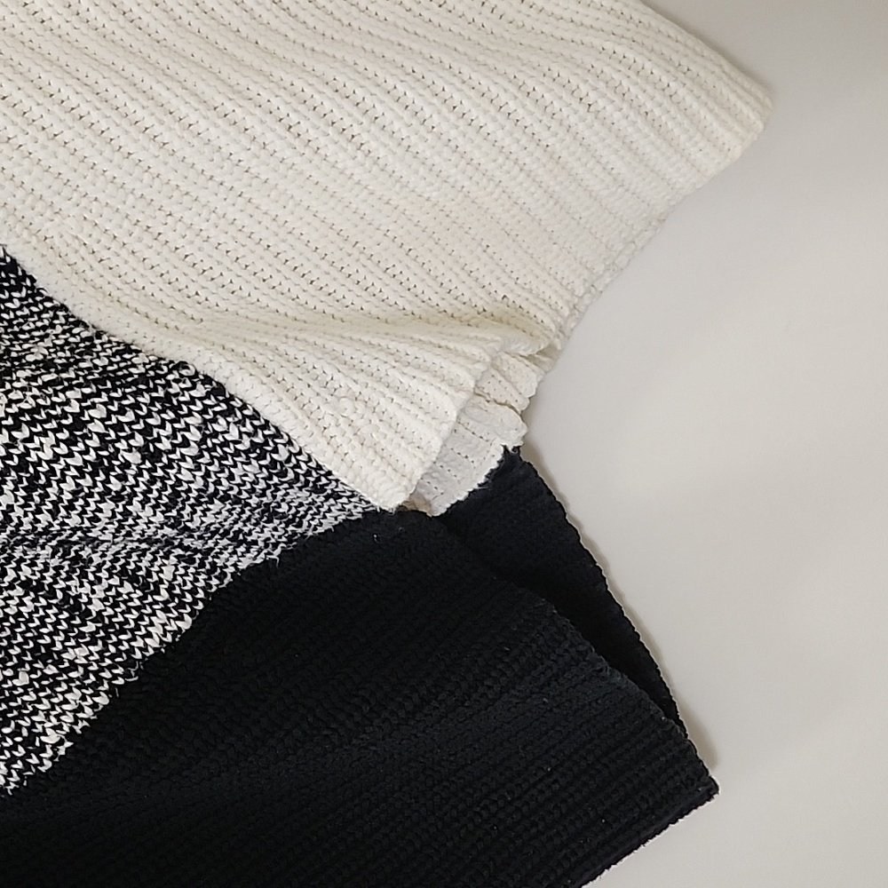 Maje Paris Patchwork Cape/ Cocoon/ Poncho Black/ Off White Size M-L - Picture 9 of 16